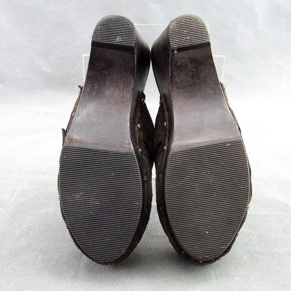 STEVEN by Steve Madden Brown Suede Clogs Mules Size 7.5 - Picture 5 of 8